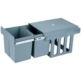 Wellhome - Recyclingbehälter für Küchenmöbel, 2x8l, untere Befestigung und manuelle Entnahme, herausnehmbare Eimer, mit Deckel