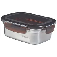Lock & Lock Edelstahl Vorratsdose silber 15,5 x 12,0 x 5,8 cm 0,5 l