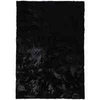 Pergamon Luxus Super Soft Fellteppich Plush Schwarz 90x160cm