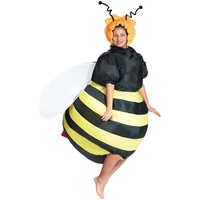 Playtastic Luftkostüm: Selbstaufblasendes Kostüm Fette Biene (Fastnacht Kostüm, Aufblasbares Halloween Kostüm, Scherzartikel)