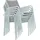 vente-unique Garten-Essgruppe: Tisch, ausziehbar 150/200 cm, – 6 stapelbare Sessel – Aluminium - Hellgrau & Weiß - YOHA... von MYLIA