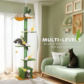 PawHut Kratzbaum Deckenhoch 230-275 cm grün