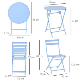 Outsunny Gartenmöbel-Set Metall
