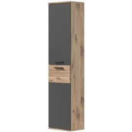 inn.furn Tomaso Hochschrank 37 x 152 cm Grau Holz