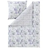 Estella Bettwäsche Shape 4746 060 violett, Mako-Satin, 2 teilig, Honigwaben, Sechseck, abstrakt grün|lila