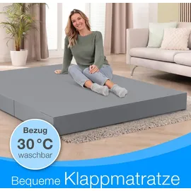 Bestschlaf Gästematratze, 140x195x15 cm, grau