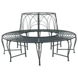 vidaXL Baumbank Ø 160 x 89 cm Grau