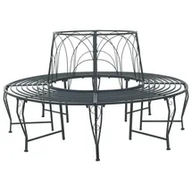 vidaXL Baumbank Ø 160 x 89 cm Grau