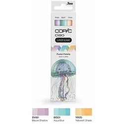 COPIC® Ciao Pastel Palette Layoutmarker-Set farbsortiert 1,0 + 6,0 mm, 3 St.