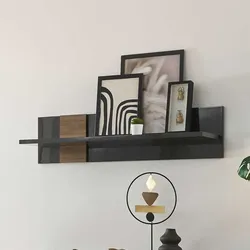 Modernes Wandboard in Dunkelgrau Eichefarben
