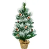 Costway Künstlicher Mini Weihnachtsbaum grün 60 cm