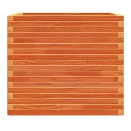 vidaXL Pflanzkübel Wachsbraun 80x80x72 cm Massivholz Kiefer