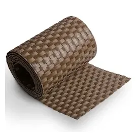 nyvi Sichtschutzstreifen 255 x 19 cm Braun Polyrattan 5 St.