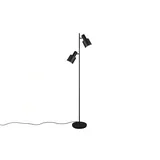 TRIO Leuchten LED Stehlampe, Dimmfunktion, LED wechselbar, Warmweiß, Stehend-e Leselampe für Lese-ecke mit 2 schwenkbaren Spots, Höhe 161cm schwarz