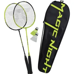 TALBOT/TORRO Badmintonset MAGIC NIGHT LED IM, Schwarz/Gelb, ONE SIZE