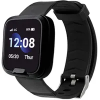 MiniFinder Smartwatch 47 mm Edelstahlgehäuse Schwarz Sportarmband Schwarz M