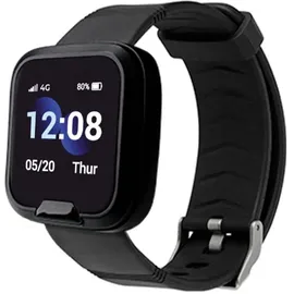 MiniFinder Smartwatch 47 mm Edelstahlgehäuse Schwarz Sportarmband Schwarz M