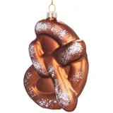 Brubaker Brezel - Handbemalte Weihnachtskugel aus Glas - Mundgeblasener Christbaumschmuck Figuren lustig Deko Anhänger Baumkugel - 13 cm
