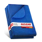 AlClear 820901_2 Mikrofasertuch 2er-Set – XXL Trockentuch Auto 60×40 cm mit Waffelstruktur – saugstark, fusselfrei, kratzfrei – für Lack, Glas & Kunststoff, Designed in Germany, Autopflege Handwäsche