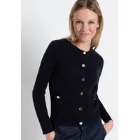More & More Cardigan mit Ripp-Optik, Marine, 38