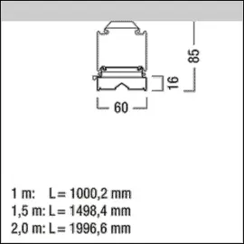 zumtobel LED Lichtbandleuchte Metall 150 cm 56 W weiß