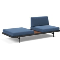 INNOVATION LIVING Schlafsofa Puri Walnuss Stoff Blau Blue