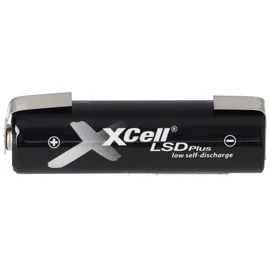XCell 1x XCell Mignon Akku AA LSD Plus Ni-MH 1,2V 2550 mAh low self-discharge Lötfahne U