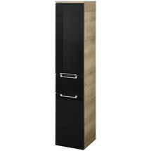Pelipal Münster Badschrank 30 x 142 cm Braun/Schwarz