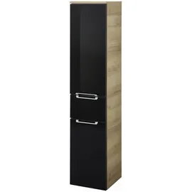 Pelipal Münster Badschrank 30 x 142 cm Braun/Schwarz
