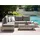 Beliani Rattan Lounge-Set hellbraun