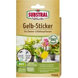 SUBSTRAL Naturen Bio Gelbstecker, Gelbsticker, insektizidfreie Leimfallen zum Schutz von Zierpflanzen, 15 Stück