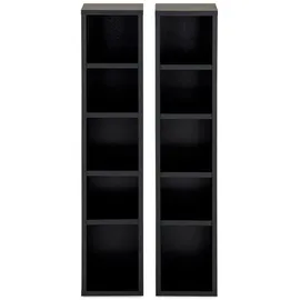 CARO-Möbel CD-Regal 20 x 17 x 93,5 cm Schwarz