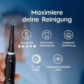 Oral-B iO Series 5 Plus Edition schwarz/weiß + 2. Handstück + Reiseetui