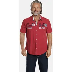 Kurzarmhemd JAN VANDERSTORM "Kurzarmhemd FREYDIS", Herren, Gr. 3XL, weit, rot, Obermaterial: 100% Baumwolle CO., Hemden