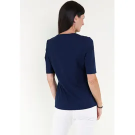Seidel Moden V-Shirt mit Halbarm aus softem Material, MADE IN GERMANY Gr. 40, navy, , 15327460-40