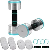 Moziel Stahl Kurzhanteln,Hanteln Set 2x5kg, 10kg, 25kg - Kurzhantel aus massivem Chromstahl - Fitness Gewichte für Krafttraining, Bodybuilding, Zuhause, Gym (5kg x2)