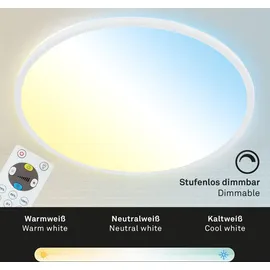 Briloner Brilo LED-Deckenleuchte Slim Weiß 1x LED 22 W inkl. Backlight