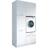 laundreezy Mehrzweckschrank-Set 118 x 238 x 68 cm Weiß
