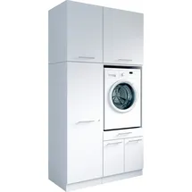 laundreezy Mehrzweckschrank-Set 118 x 238 x 68 cm Weiß