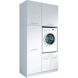 laundreezy Mehrzweckschrank-Set 118 x 238 x 68 cm Weiß
