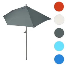 MCW Sonnenschirm halbrund Lorca, Halbschirm Balkonschirm, UV 50+ Polyester/Alu 3kg & Sichtschutz, Sonnenschirme
