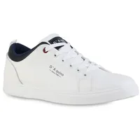 Stiefelparadies Herren Sneaker Low in Weiss