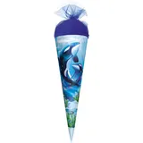 ROTH Motiv-Schultüte, Orcas, 35 cm, rund, Tüllverschluss