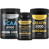 Workout & Regeneration Set (BCAA, Ashwagandha & Creatin Kapseln)