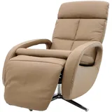MCW Relaxsessel MCW-L11 Leder 70 x 109 x 147 cm taupe drehbar