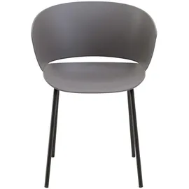 Idimex Gartenstuhl NIVEL 60 x 56 x 80 cm grau 4 St.