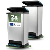 Novaliv Mülleimer 50 l Schwarz