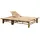 furnicato Sonnenliege 200 x 130 x 24-87 cm Cremeweiß