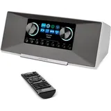 MEDION P85289 Internetradio mit DAB+ (WLAN, UKW, Spotify Connect, Amazon Music, DLNA, USB, Kopfhörer-Anschluss, AUX, LAN, Sleep Timer) weiß