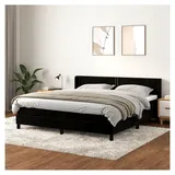 Lattenrost mit Matratze, Schwarz, 180 x 200 cm, Samt, Plattform, mit Lattenhalter, einfache Montage, für Schlafzimmer, Erwachsene